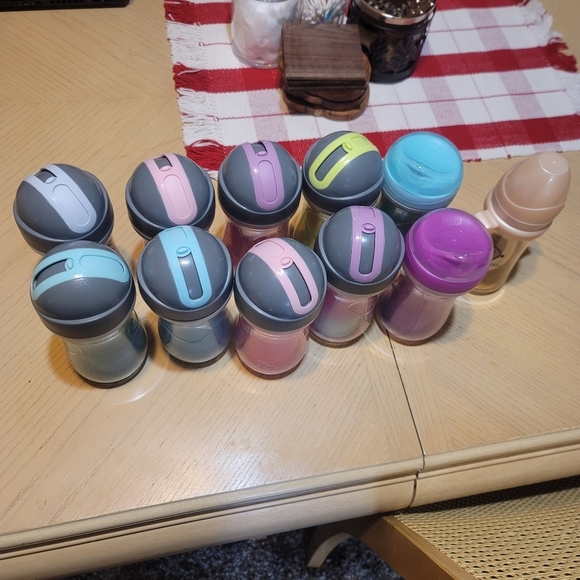 Chicco Set Of 9 Colorful Straw Cups Toddler - Picture 1 of 9